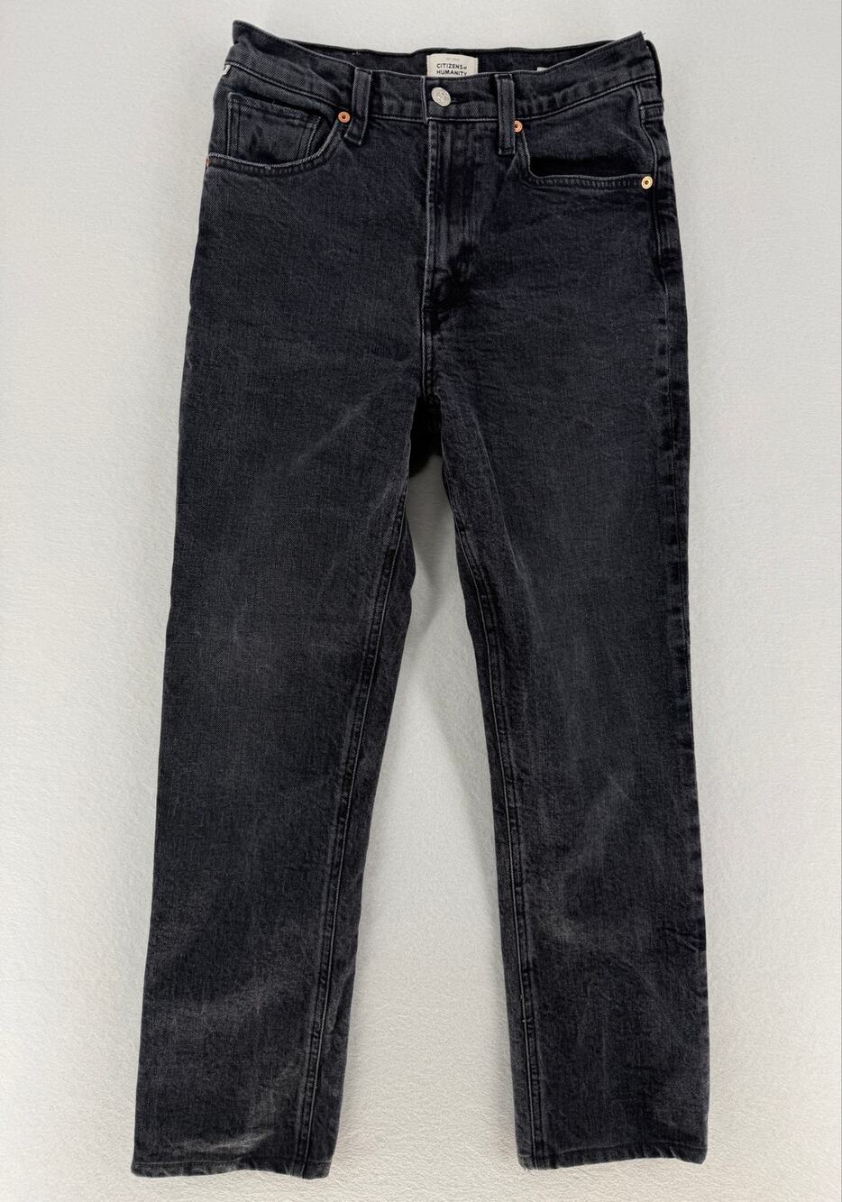 Citizens of Humanity Daphne Jeans Womens 26 Black High Rise Straight Leg Denim